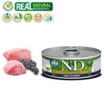 N&D Prime Kuzu Yaban Mersini 80 gr Yetişkin Kedi Konserve