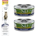 N&d Prime Tahılsız 2 Adet Kuzu Yaban Mersini Yetişkin Yaş Mama 80 Gr+Gimcat 50 gr Urinary Paste