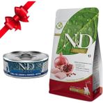 N&D Prime Tahılsız Tavuklu Narlı 1.5 kg Yavru Kedi Maması + Morina Balıklı 80 gr Yavru Kedi Konservesi