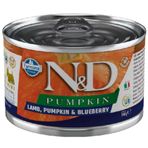 N&D Pumpkin Bal Kabaklı Kuzulu ve Yaban Mersinli 140 gr Küçük Irk Tahılsız Yetişkin Köpek Konservesi