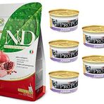 N&D Tahılsız Kitten Tavuklu&Narlı Kedi Maması 1,5 Kg + Proplan Junior Konserve 5 Adet (Original)
