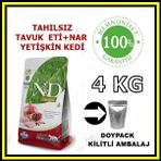 N&D Tahılsız Tavuk ve Narlı 4 kg Yetişkin Açık Kedi Maması