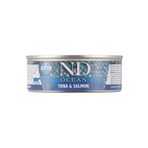 N&D Ton Balığı Ve Somon Konserve Yetişkin Kedi Maması 12 X 70 Gr