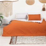 NDC Home Tarçın Gri Keten Çift Taraflı Tek Kişilik Nevresim Takımı [160 x 220] - 160 x 220 cm