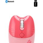 NDNeed Sevimli Kedi Kablosuz Pembe Mouse Bluetooth + 2.4G Dual Mode