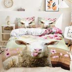 NDXRWDZR King Size Nevresim Takımı Fermuarlı Koyun Nevresim Takımı Aldults Çocuklar için Yumuşak Hipoalerjenik Mikrofiber Yorgan Kılıfı 230x220 cm + 2 Yastık Kılıfı 50x75 cm