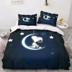 NDXRWDZR King Size Nevresim Takımı Lacivert Yıldızlar ve Ay Nevresim Fermuarlı Kapamalı Yatak Seti Aldults Çocuklar için Yumuşak Hipoalerjenik Mikrofiber Yorgan Kılıfı 230x220 cm + 2 Yastık Kılıfı