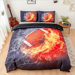 NDXRWDZR King Size Nevresim Takımı Rugby Nevresim Fermuarlı Nevresim Takımı Aldults Çocuklar için Yumuşak Hipoalerjenik Mikrofiber Yorgan Kılıfı 230x220 cm + 2 Yastık Kılıfı 50x75 cm