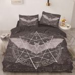 NDXRWDZR King Size Nevresim Takımı Siyah Takımyıldızı Yarasa Nevresim Fermuarlı Kapamalı Yatak Seti Aldults Çocuklar için Yumuşak Hipoalerjenik Mikrofiber Yorgan Kılıfı 230x220 cm + 2 Yastık Kılıfı