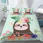 NDXRWDZR King Size Nevresim Takımı Tembel Nevresim Fermuarlı Nevresim Takımı Aldults Çocuklar için Yumuşak Hipoalerjenik Mikrofiber Yorgan Kılıfı 230x220 cm + 2 Yastık Kılıfı 50x75 cm