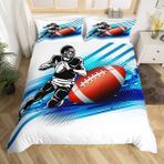 NDXRWDZR Nordica nevresim 90 yaş yatağı Amerikan Futbolu Yorgan Kızlar için 90 Yatak, Fermuarlı Yumuşak Nefes Alabilir Mikrofiber Nordik Kılıflar 150 x 220 cm + 2 Yastık Kılıfı 50 x 80 cm