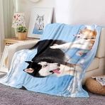 NDXRWDZR Polar Battaniye Husky Ekose Kanepe Noel Hediyeleri için Sıcak ve Yumuşak Mikrofiber Rahat Hafif Yatak Battaniyesi Ekose Battaniye Çocuklar Erkek Yetişkinler için - 150 x 200 cm