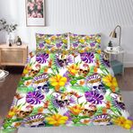 NDXRWDZR Tek Kişilik Nevresim Takımı Kafatası Nevresim Çocuklar için Yumuşak Hipoalerjenik Mikrofiber Yorgan Kılıfı, Fermuarlı 1 Nevresim 135x200 cm + 2 Yastık Kılıfı 50x75 cm