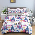 NDXRWDZR Tek Kişilik Nevresim Takımı Noel Nevresim Takımı Çocuklar için Yumuşak Hipoalerjenik Mikrofiber Yorgan Kılıfı, Fermuarlı 1 Nevresim 135x200 cm + 2 Yastık Kılıfı 50x75 cm