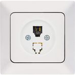 NE-AD ARAS BEYAZ TELEFON PRİZİ ÇERÇEVELİ (CAT3)