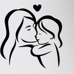 Ne Verelim Size Anneler Gününe Özel Anne Ve Bebek Duvar Özel Sticker Siyah
