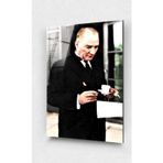 Ne Verelim Size Atatürk Cam Tablo - Atatürk Kahve Cam Tablo - Atatürk Tablo - Ataturk Tablo- Cam Duvar Dekor