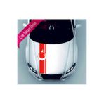 Ne Verelim Size Ay Yıldız Kaput Şerit Oto Sticker Kırmızı 117*20 cm - Standart - Siyah