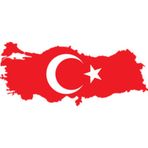 Ne Verelim Size Ay Yıldız Türkiye Haritası Özel Sticker 12*6 Cm