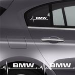 Ne Verelim Size Bmw 525 İçin Özel Uyumlu Aksesuar Oto Ritim Özel Sticker 2 Adet 20*9 Cm