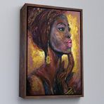 Ne Verelim Size Çerçeveli Afrikalı Kadın Portresi Pop Art Duvar Tablosu-6008