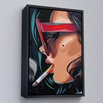 Ne Verelim Size Çerçeveli İçen Pop Art Kadın Tablosu-7929