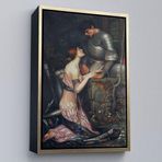 Ne Verelim Size Çerçeveli John William Waterhouse'Un Lamia Ve Şövalyesi Orenco Kanaviçe Tablosu-6263