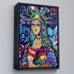 Ne Verelim Size Çerçeveli Mona Lisa Grafitti Pop Art Duvar Tablosu -6216