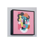 Ne Verelim Size Çerçeveli Pembe Renkli Soyut Kadın Portre Tablosu-8306