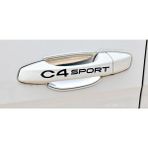 Ne Verelim Size Citroen C4 İçin Uyumlu Aksesuar Sport Kapı Kolu Sticker Set 8 Adet 10*1,5 cm - Standart - Siyah
