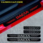 Ne Verelim Size Dacia Duster İçin Özel Uyumlu Aksesuar Oto Kapı Eşiği Özel Sticker Karbon 4 Adet