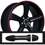 Ne Verelim Size Dacia Lodgy İçin Uyumlu Aksesuar Oto Kapı Kolu / Jant Sticker 10 Adet 10*1,5 cm - Standart - Siyah
