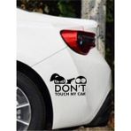 Ne Verelim Size Don't Touch My Car-Arabama Dokunmayın Tasarım Oto Sticker 25*10 cm - Standart - Siyah