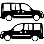 Ne Verelim Size Fiat Doblo İçin Özel Uyumlu Aksesuar Oto Cam Özel Sticker Siyah 20*8 Cm