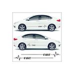 Ne Verelim Size Fiat Siena Için Uyumlu Aksesuar Yan Şerit Oto Ritim Sticker - Standart - Siyah