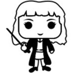 Ne Verelim Size Harry Potter Hermione Sticker 8*10 cm - Standart - Siyah