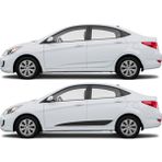 Ne Verelim Size Hyundaı Accent Blue Için Uyumlu Aksesuar Yan Çizgi Sticker Siyah - Standart