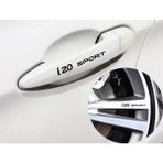 Ne Verelim Size Hyundai I20 İçin Uyumlu Aksesuar Sport Kapı Kolu Sticker Set 8 Ad 10*1,5 cm - Standart - Siyah