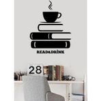 Ne Verelim Size Kahve Ve Kitap Köşesi Duvar Özel Sticker Yapıştırma (Su Ve Nemden Etkilenmez)
