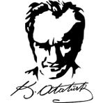 Ne Verelim Size Kemal Atatürk Silueti Ve İmzası Oto Cam Özel Sticker 20*15 Cm