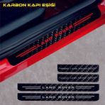 Ne Verelim Size Land Freelander Rover İçin Uyumlu Aksesuar Oto Kapı Eşiği Sticker Karbon 4 Adet - Standart - Beyaz