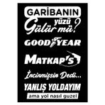 Ne Verelim Size Oto Arka Cam Özel Sticker Model 30 Beyaz 20*35 Cm