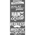 Ne Verelim Size Oto Arka Cam Özel Sticker Model 43 Beyaz 40*20 Cm
