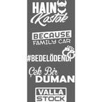 Ne Verelim Size Oto Arka Cam Özel Sticker Model 44 Beyaz 40*20 Cm