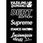 Ne Verelim Size Oto Arka Cam Sticker Model 31 Beyaz 20*35 cm - Standart - Siyah