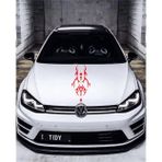 Ne Verelim Size Oto Kaput Şerit Özel Sticker Dövme Tasarımlı Kırmızı 25*60 Cm