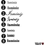 Ne Verelim Size Özel İsim Yazı Oto Özel Sticker Siyah