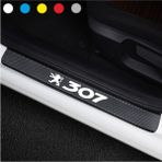 Ne Verelim Size Peugeot 307 İçin Uyumlu Aksesuar Oto Kapı Eşiği Sticker Karbon 4 Adet - Standart - Beyaz