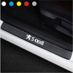 Ne Verelim Size Peugeot 5008 İçin Uyumlu Aksesuar Oto Kapı Eşiği Sticker Karbon 4 Adet - Standart - Beyaz