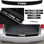 Ne Verelim Size Şahin İçin Uyumlu Aksesuar Oto Bağaj ve Kapı Eşiği Sticker Set Karbon - Standart - Beyaz